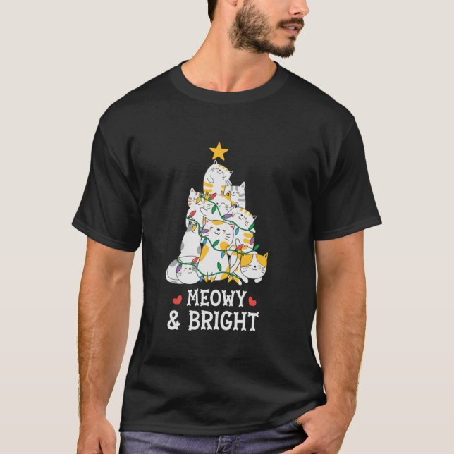 Camiseta Brincadeiras de Natal E Bright Gato Brincadeiras (Frente)