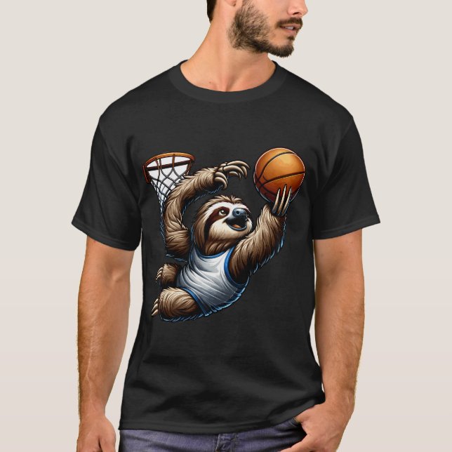 Camiseta Brincadeiras Engraçadas Jogando Basquete Para Joga (Frente)
