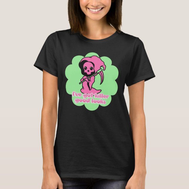 Camiseta Brincadeiras, Um Cachorro Rosa E Verde (Frente)