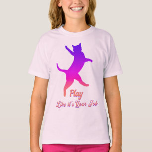 Camiseta Brincando de Gato, Rosa Profundo, Brincar como se 