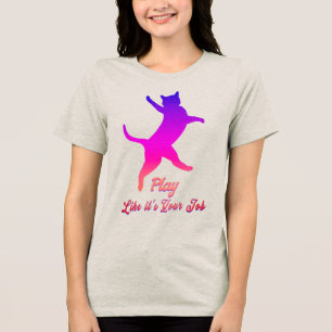 Camiseta Brincando de Gato, Rosa Profundo, Brincar como se