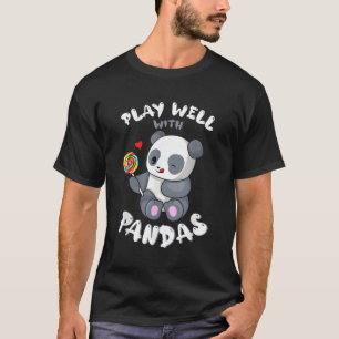 Camiseta Brincar Bem Com Outros Zookeeper Do Urso Panda Wil