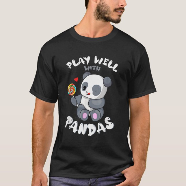 Camiseta Brincar Bem Com Outros Zookeeper Do Urso Panda Wil (Frente)