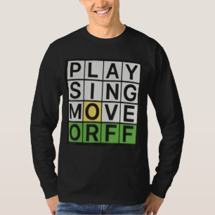 Camiseta Brincar Canto Mover Música Orff Professor Engraçad