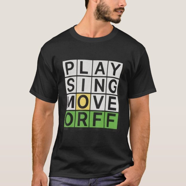 Camiseta Brincar Canto Mover Música Orff Professor Engraçad (Frente)