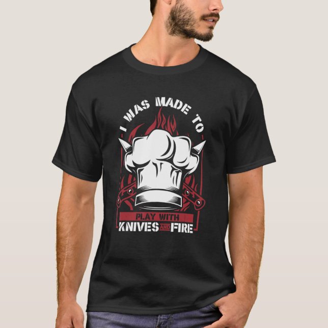 Camiseta Brincar Com Facas E Chef De Fogo (Frente)