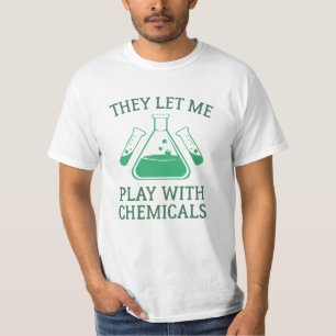 Camiseta Brincar Com Produtos Químicos