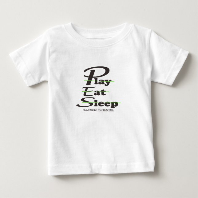 Camiseta brincar comer dormir (Frente)