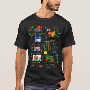 Camiseta Brincar nas costas do papai mapa da cidade pista d