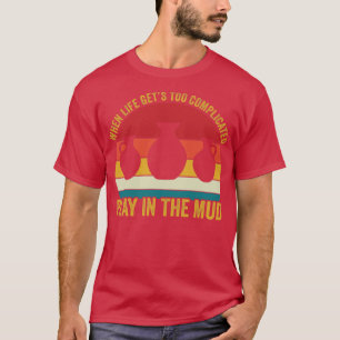 Camiseta Brincar no Cerâmico da Potência Engraçada de Lama