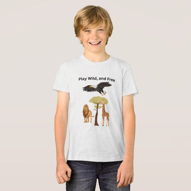 Camiseta Brincar selvagem, jogar grátis (Frente Completa)