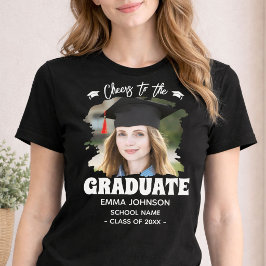 Camiseta Brinde ao Graduado Nome da Foto Personalizada da F