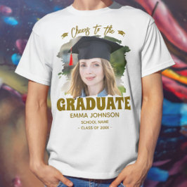 Camiseta Brinde ao Graduado Nome da Foto Personalizada da F