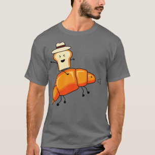Camiseta Brinde Cowboy Engraçada Andando Cavalo Croissant