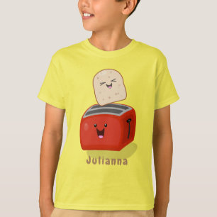 Camiseta Brinde de kawaii e desenho animado em torradeira v