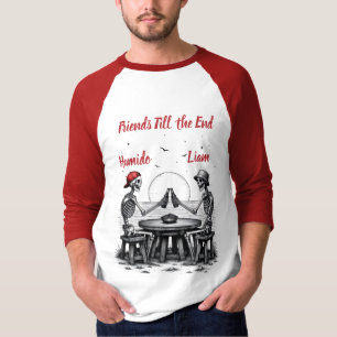Camiseta Brinde dos Melhores Amigos Esqueleto
