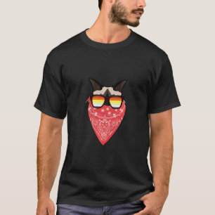 Camiseta Brinde Engraçada Branca Pai Vermelho Bandana Óculo