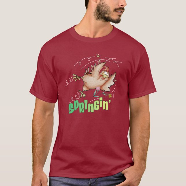 Camiseta Brinde escura de frango (Frente)