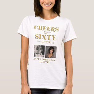 Camiseta Brindes a 60 Anos 2 Foto Aniversário de 60 anos