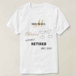 Camiseta Brindes de Champanhe de Aposentadoria Personalizad