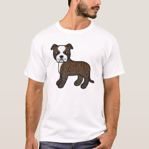 Camiseta Brindle E White Staffordshire Bull Terrier Dog