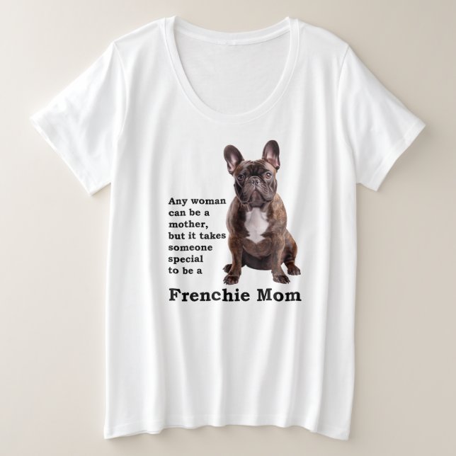 Camiseta Brindle French Bulldog Mãe (Frente do Design)