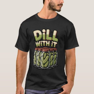 Camiseta Brinque com Isso Pote de Picles Engraçado Design d