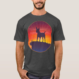 Camiseta Brinquedo Americano Fox Terrier Dog Sunset Premium