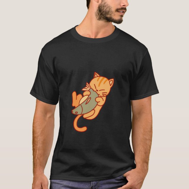 Camiseta Brinquedo de gato e peixe - Teto clássico de tempo (Frente)