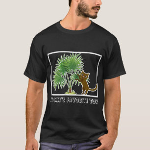 Camiseta Brinquedo de Gato Palmeira de Cauda de Cavalo Arte