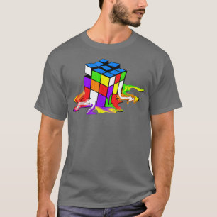 Camiseta Brinquedo Derretido Quebra-cabeça Cubo Psicodélico