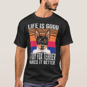 Camiseta Brinquedo Fox Terriers Torna Sua Vida Boa Vintagem