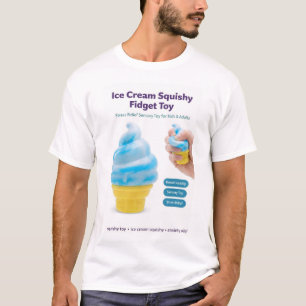 Camiseta Brinquedo Squishy de Sorvete Kawaii Alívio de Estr