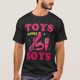 Camiseta Brinquedos antes de Meninos Adultos Engraçados Hum