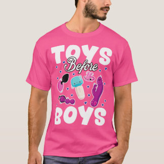 Camiseta Brinquedos antes de Meninos Adultos Engraçados Hum
