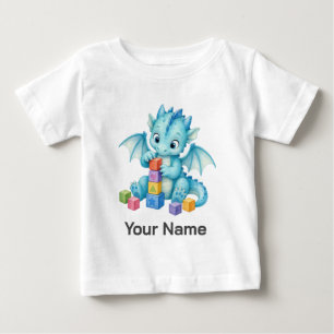 Camiseta Brinquedos de Bloco de Dragão Bebê Personalizados