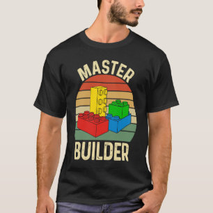 Camiseta Brinquedos de blocos componentes do Master Builder