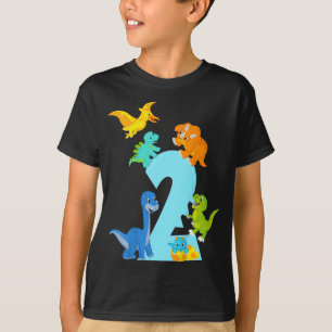 Camiseta Brinquedos de dinossauro Dino Slogan segundo anive