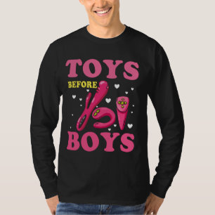 Camiseta Brinquedos Divertidos Antes dos Meninos Humor Adul