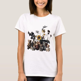 Camiseta Brinquedos e Flores Vintage