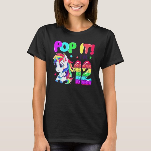 Camiseta Brinquedos Fidget Unicórnio Fofo Pop It Eu Tenho 1 (Frente)