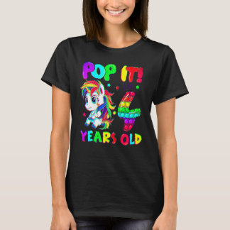 Camiseta Brinquedos Fidget Unicórnio Fofos Estou 4 Meninas 