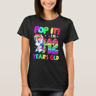 Camiseta Brinquedos Fidget Unicórnio Fofos Estou com 12 Ano