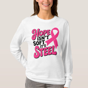 Camiseta Brisa rosa de consciência sobre o Cancer da Mama E