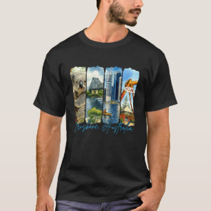 Camiseta Brisbane Austrália Viagem Pincelada Lembrança