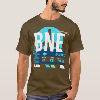 Camiseta Brisbane BNE Código do aeroporto Marca de bagagem