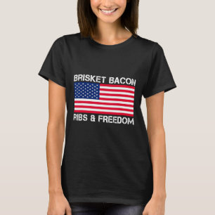 Camiseta Brisket Bycon Ribes E Fumaça De Churrasco De Grade