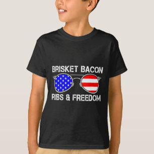 Camiseta Brisket Bycon Ribes E Fumaça De Churrasco De Grade