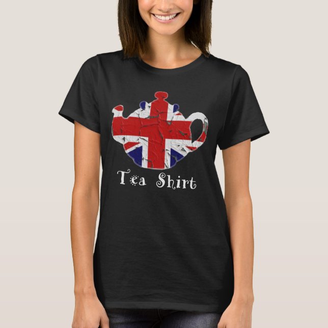 Camiseta Britânica UK Bule de Chá T-Shirt (Frente)