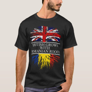 Camiseta Britânico crescido com bandeira romana
